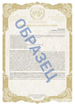 Образец Приложение к СТО 01.064.00220722.2-2020 Светлый Сертификат СТО 01.064.00220722.2-2020 